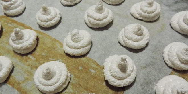 Рецепт арахисового и кокосового заварного безе