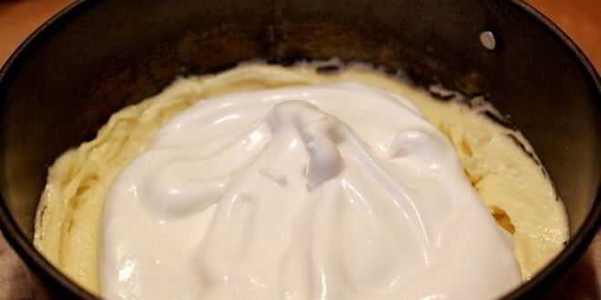 Рецепт торта-безе с малиной