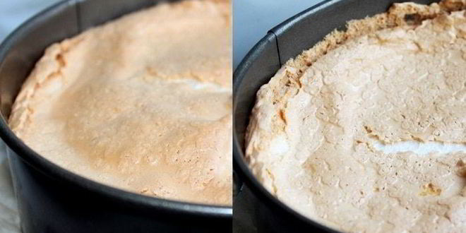 Рецепт торта-безе с малиной