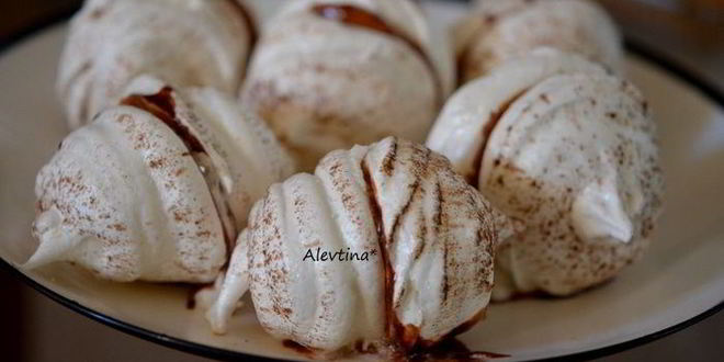 Рецепт украшений из безе с шоколадом