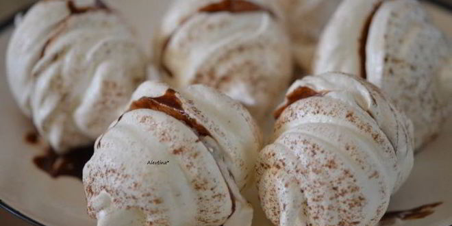 Рецепт украшений из безе с шоколадом