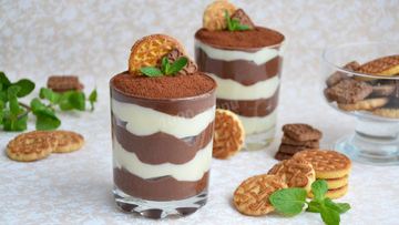 Рецепт Десерта в стакане слоями