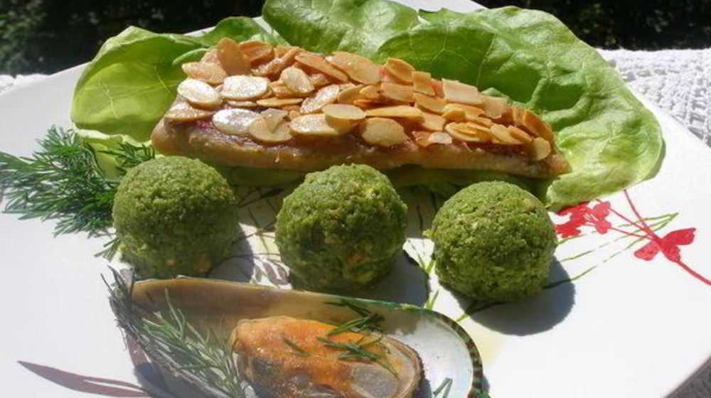 Как приготовить филе окуня с сорбетом из брокколи