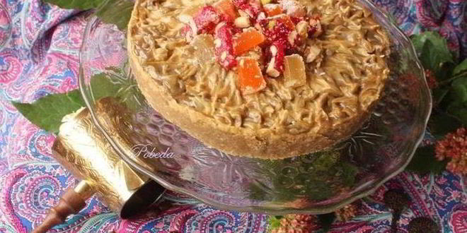 Рецепт чизкейка халва-кофе-кардамон