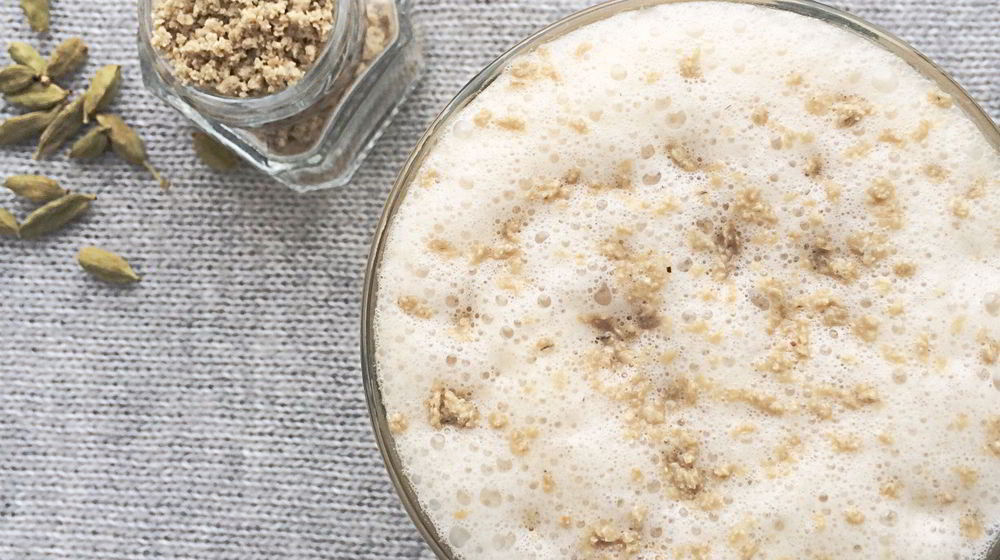 Как приготовить кофе латте с халвой