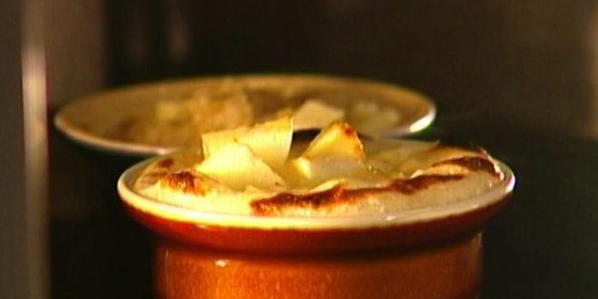 Рецепт крема-карамели из геркулеса с запеченными яблоками