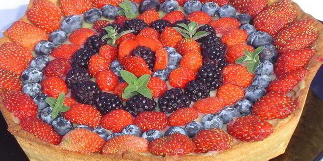 Рецепт кростаты с ягодами и заварным кремом