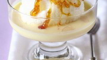 Рецепт Меренг с нежным кремом и карамелью