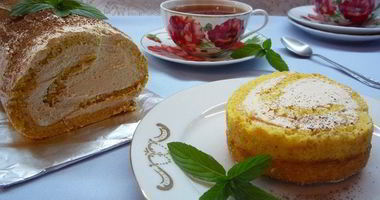 Рецепт Тыквенного рулета с карамельным кремом