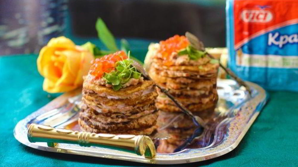 Как приготовить закусочный мини-крепвиль с творожным кремом