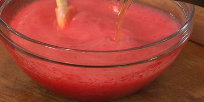 Рецепт малинового желе с пузырьками