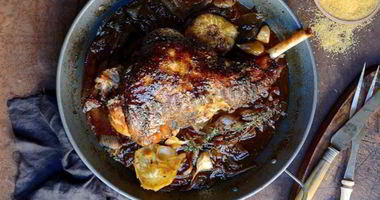 Рецепт Бараньей ноги в нежном луковом мармеладе