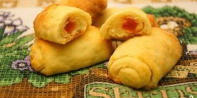 Рецепт творожных трубочек с мармеладом