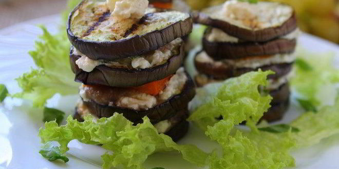 Рецепт мильфея из овощей и сыра