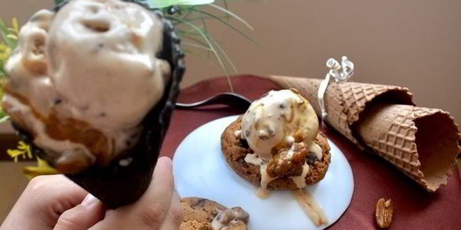 Рецепт карамельного мороженого с карамельными орешками