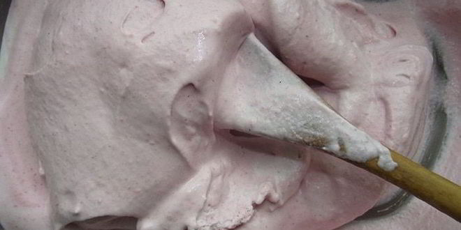 Рецепт малинового пломбира