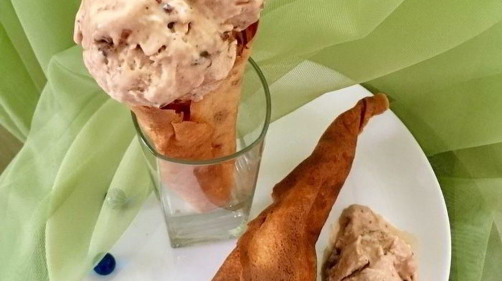 Как приготовить мороженое с шоколадным пралине в блинных рожках