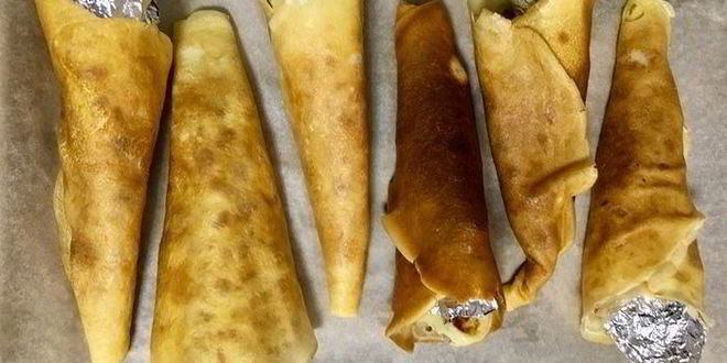 Рецепт мороженого с шоколадным пралине в блинных рожках