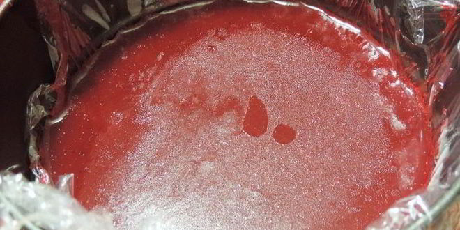 Рецепт клюквенного торта-мусса с миндальным пралине праздничный