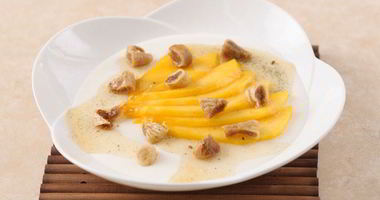 Рецепт Мусса личи с манго в саке