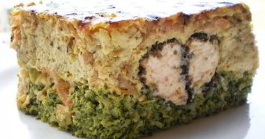 Рецепт Рыбного террина с креветочным муссом на подушечке из брокколи