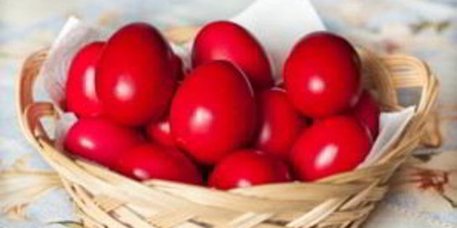 Рецепт красных пасхальных яиц