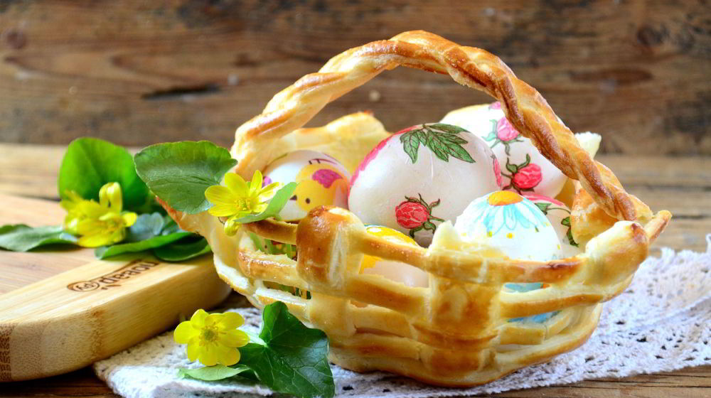 Как приготовить съедобную корзинку для пасхальных яиц