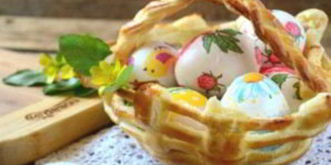 Рецепт съедобной корзинки для пасхальных яиц