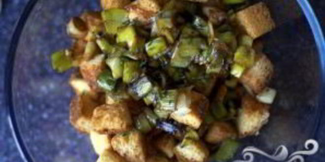 Рецепт пудинга из лука и хлеба