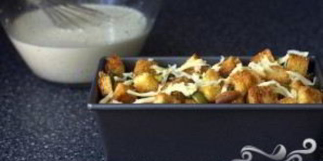 Рецепт пудинга из лука и хлеба