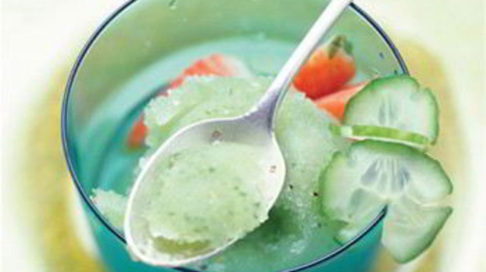 Как приготовить огуречный щербет с фруктовым салатом