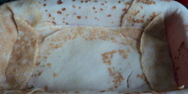 Рецепт блинного террина с ягодно-сливочным суфле