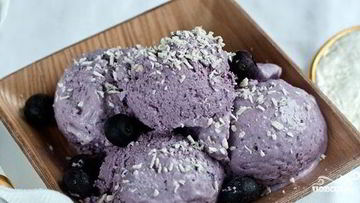 Рецепт Черничного суфле на маскарпоне