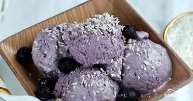 Рецепт Черничного суфле на маскарпоне