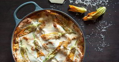 Рецепт Кабачкового суфле под грибным соусом