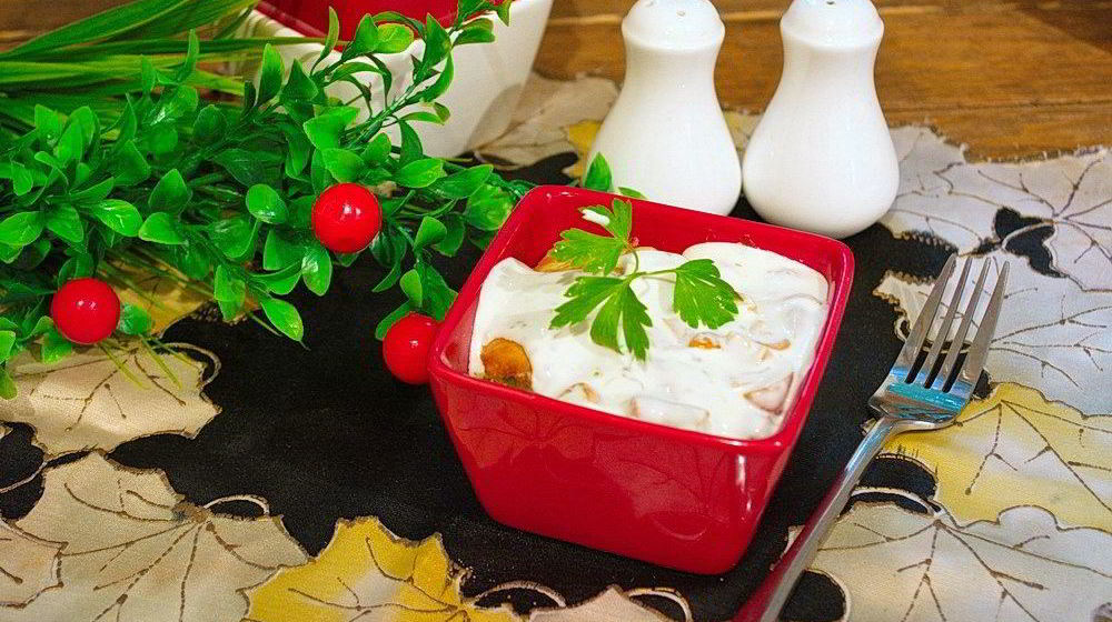 Как приготовить кабачковое суфле с индейкой под грибным соусом