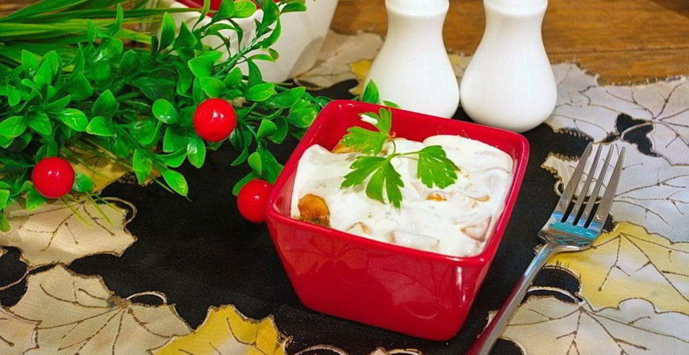 Рецепт кабачковое суфле под грибным соусом