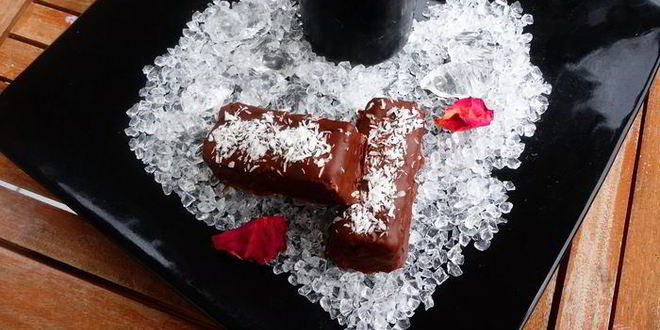 Рецепт конфет романтика ночи с миндально-творожным суфле