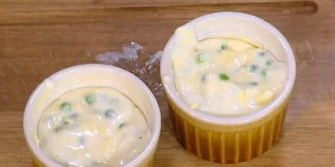 Рецепт суфле с зеленым горошком