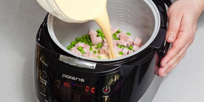 Рецепт яичного суфле с ветчиной в мультиварке