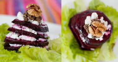 Рецепт Свекольного мильфея с фетой