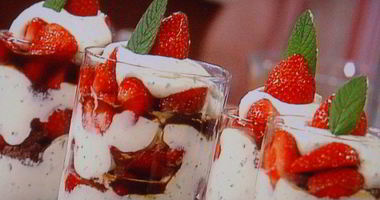 Рецепт Базиликового тирамису с клубникой