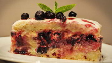 Рецепт Тирамису с голубикой и апельсиновым кремом