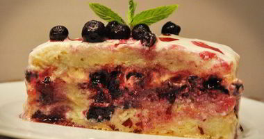 Рецепт Тирамису с голубикой и апельсиновым кремом