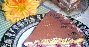 Рецепт Творожного торта-десерта с пьяными вишнями в стиле Тирамису