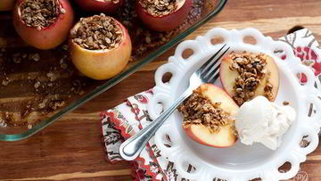 Рецепт Запеченных яблок с овсянкой