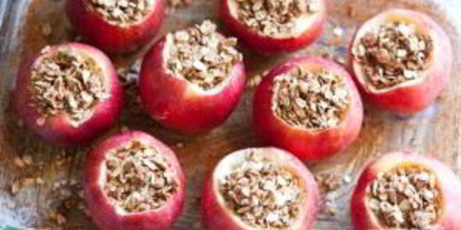 Рецепт запеченных яблок с овсянкой