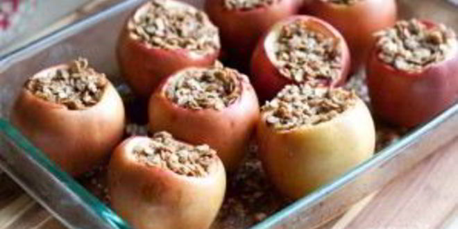 Рецепт запеченных яблок с овсянкой