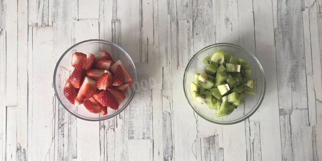 Рецепт фруктов в зефирном креме