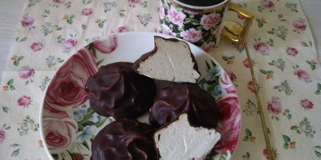 Рецепт зефира малинового в шоколаде